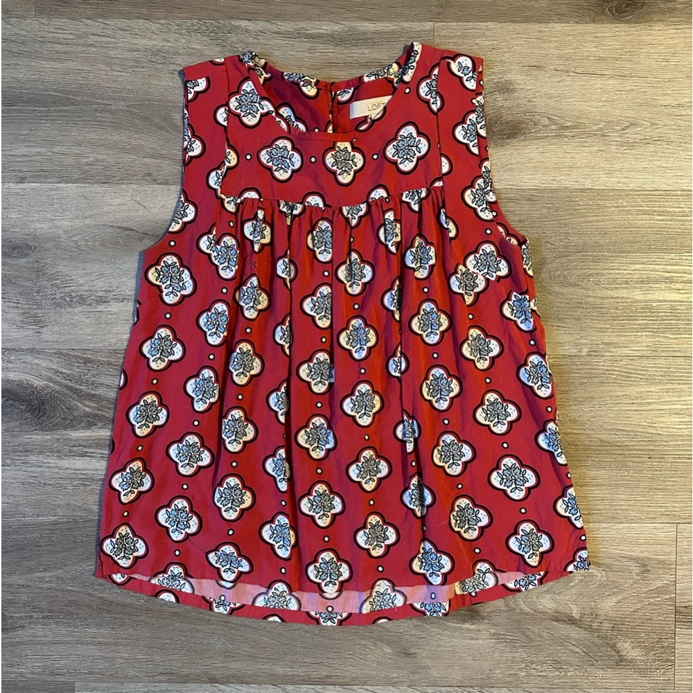 Ann Taylor LOFT Salmon Sleeveless Blouse